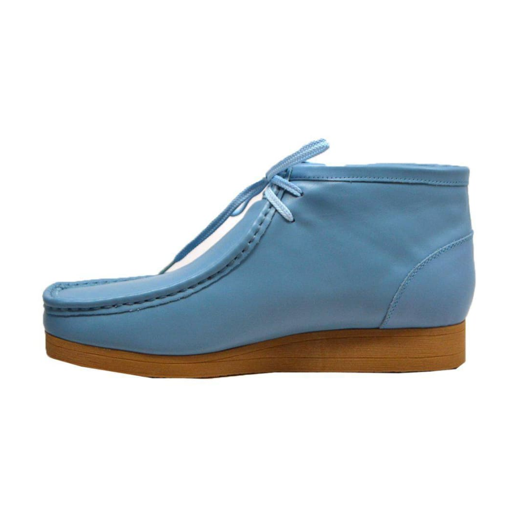 British Walkers New Castle 2 men's Sky Blue ankle boots, side profile facing left