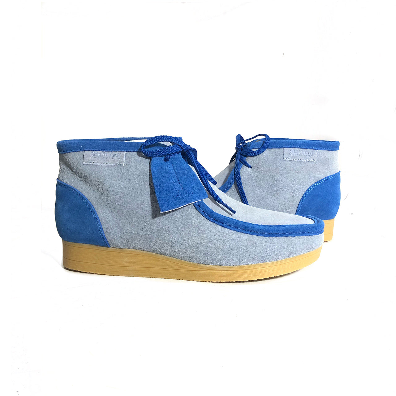 British Walkers New Castle Men's Powder Blue Suede Casual Shoes view 1
