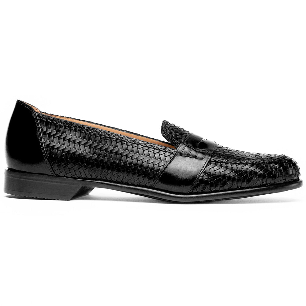 Zelli Italia 15-585-BLK NICOLA Italian Calfskin Basketweave, Black Front View