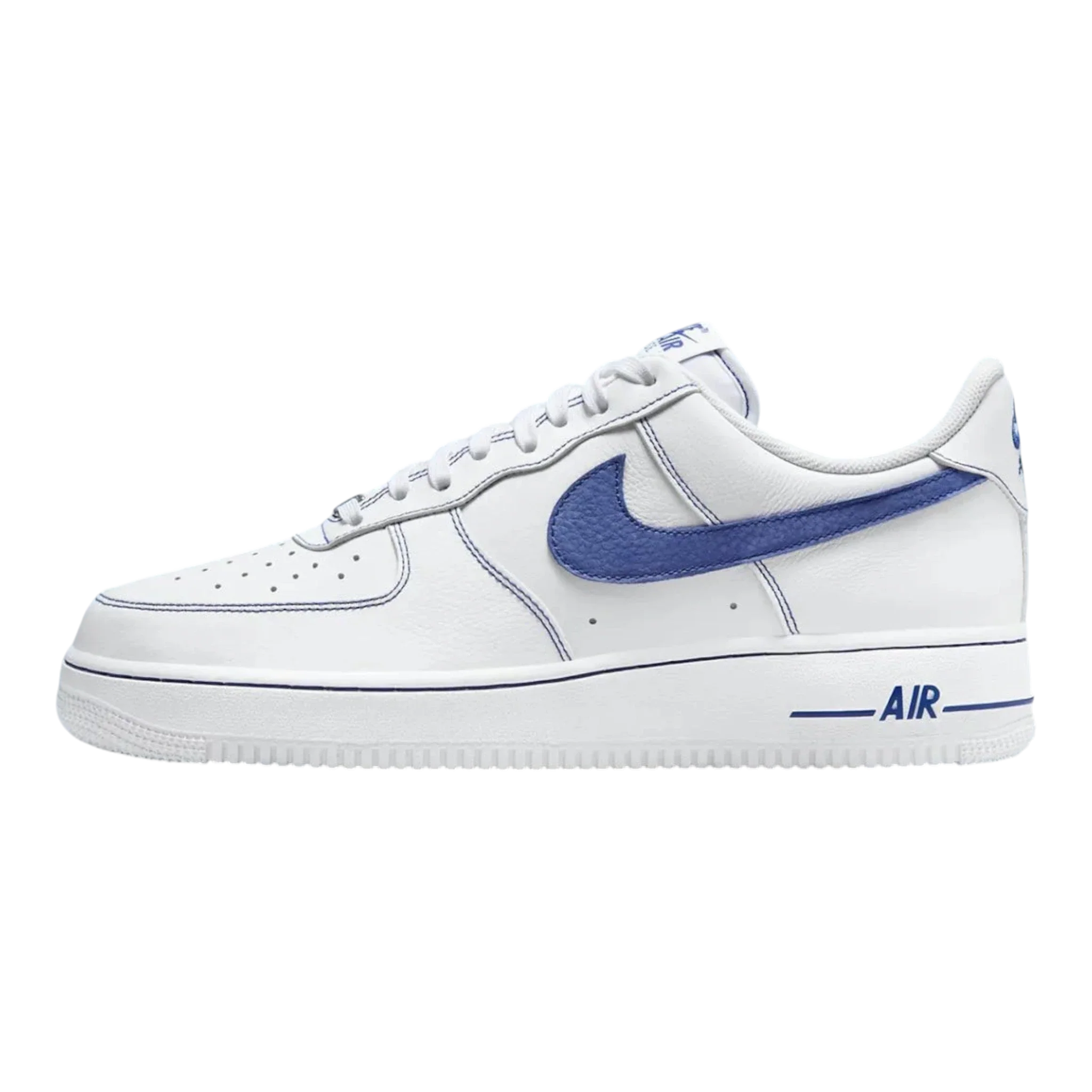 Nike Air Force 1 '07 LV8 Men's Sneakers — White/Royal Blue Leather Low-Top