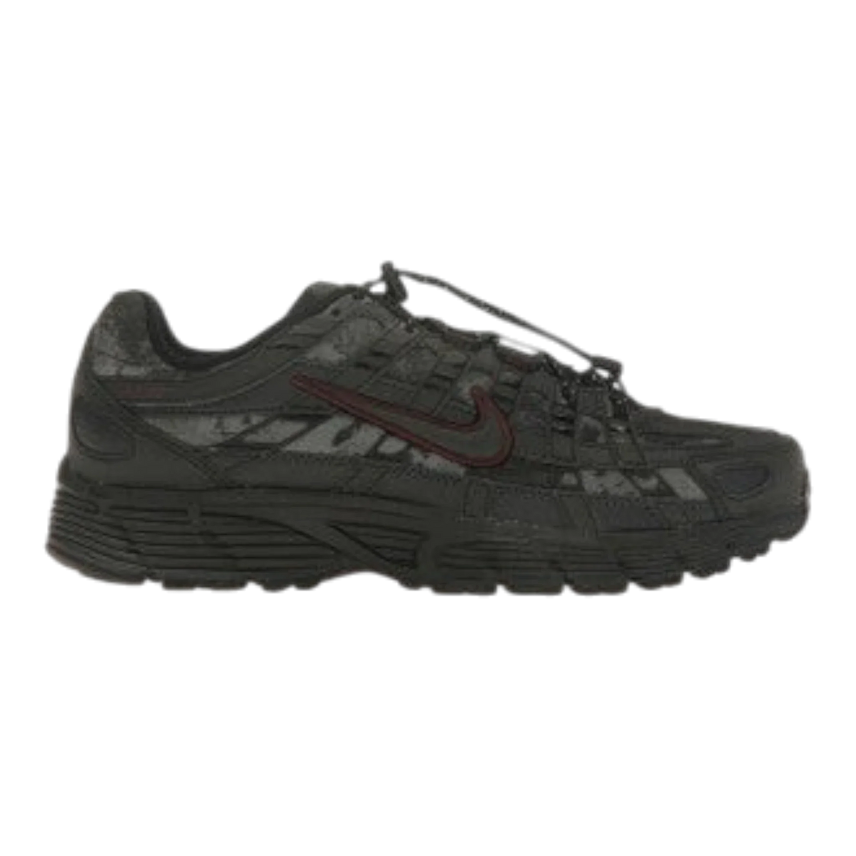Nike P-6000 Women's Sneakers — Black/Burgundy Mesh Low-Top – product view 1
