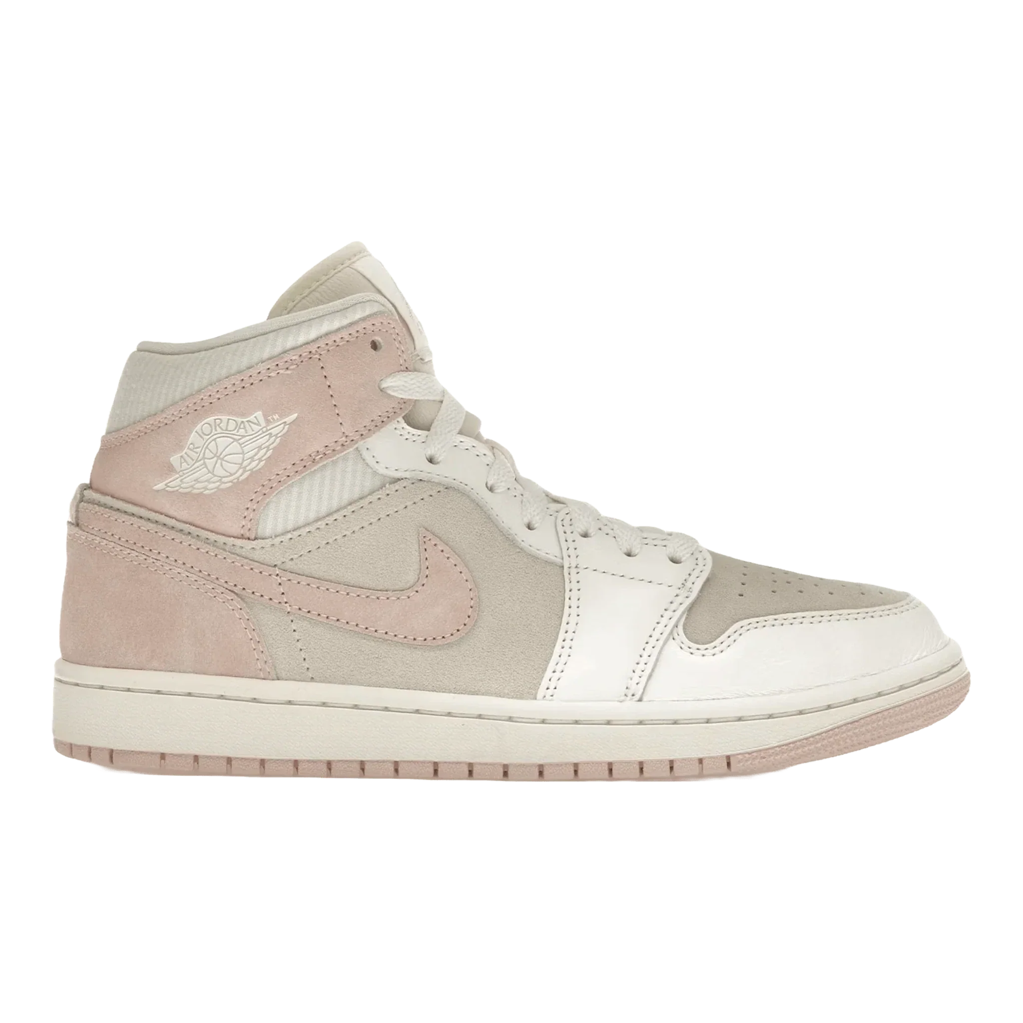 Nike Air Jordan 1 Mid SE Women's Sneakers — Coconut Milk/Legend Pink Mid-Top