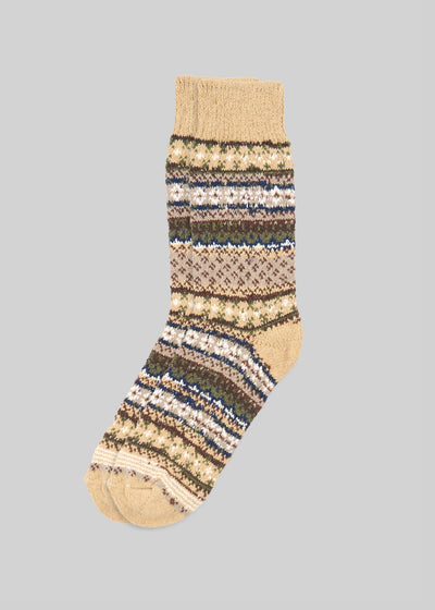 Cotton Fair Isle Sock