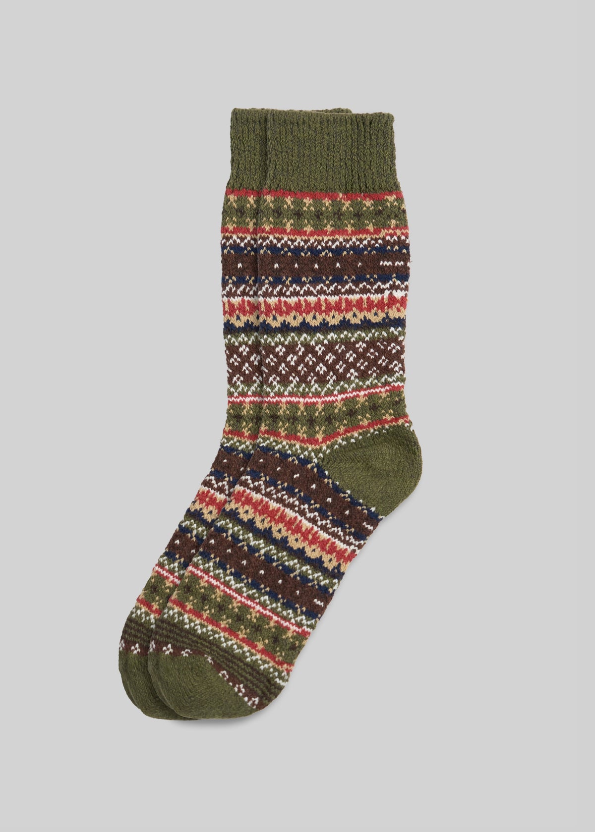 Cotton Fair Isle Sock