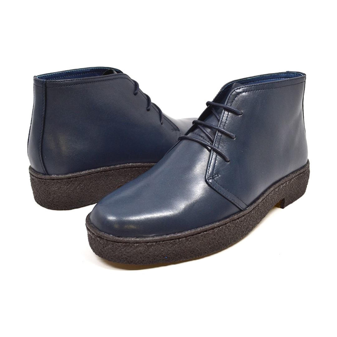 British Walkers Original Men's High Top Black Leather Shoes with Gummy Soles view 16
