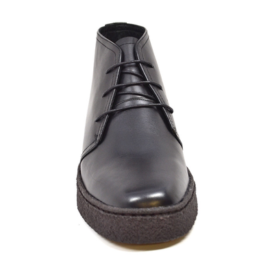British Walkers Original Men's High Top Black Leather Shoes with Gummy Soles view 5
