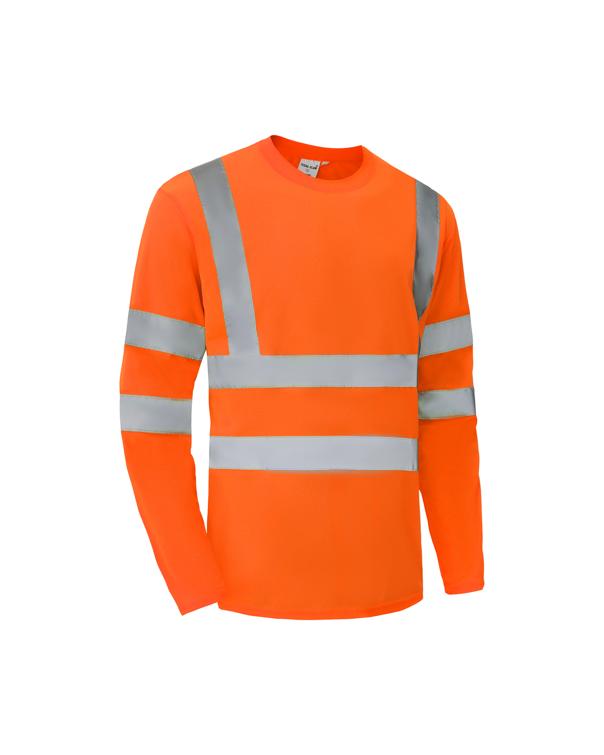 Ideal Club High Visibility ANSI/ISEA 107-2020, Type R, Class 3 Orange Long Sleeve Safety Shirt
