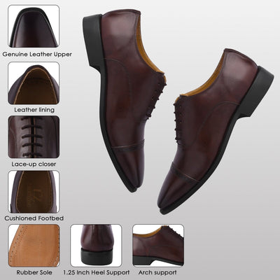 Liberty Zeno Oscar Mens Leather Lace up Oxford Designer Dress Shoes