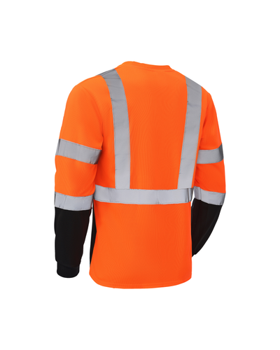 Kiwi High Visibility ANSI/ISEA 107-2020, Type R, Class 3 Two Tone Orange Long Sleeve Safety Shirt [73200]
