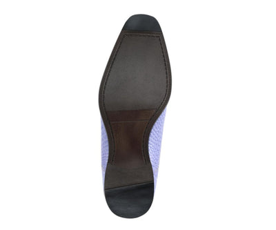 Amali Harvey Croc Embossed Men's Lavender Animal Print Leather Exotic Oxford Shoes