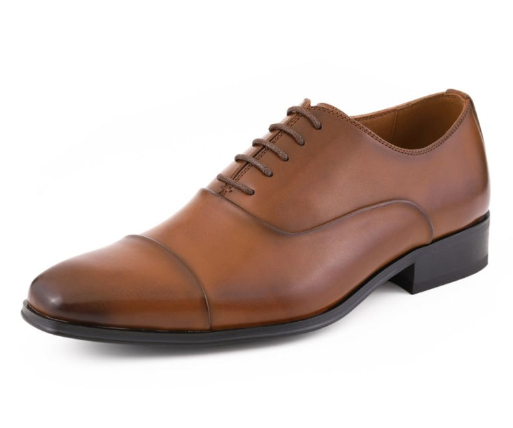 Amali Zyon Cognac Oxfords — product view 1
