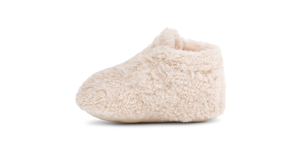UGG Bixbee Crib Toddlers' (TD) Booties — Natural Curly Faux Fur