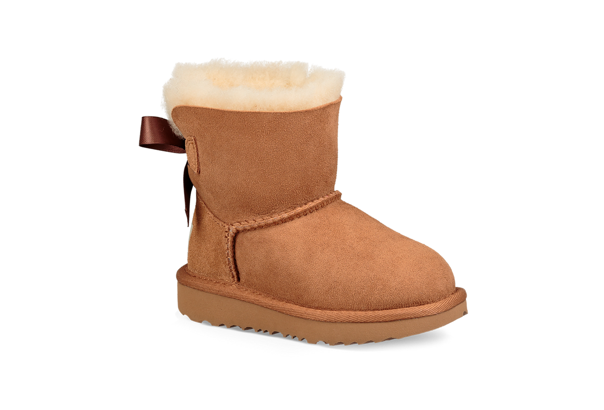 UGG Mini Bailey Bow II Toddlers' (TD) Boots — Chestnut Sheepskin