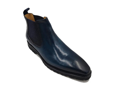Carrucci Shoes Patina Chelsea Boot Lug Sole Calf Leather All Day Comfort KB480102