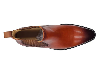 Carrucci Shoes Patina Chelsea Boot Lug Sole Calf Leather All Day Comfort KB480102