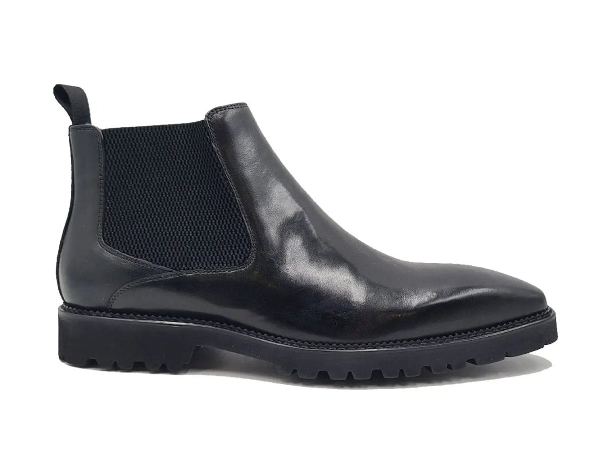 Carrucci Shoes Patina Chelsea Boot Lug Sole Calf Leather All Day Comfort KB480102