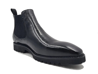 Carrucci Shoes Patina Chelsea Boot Lug Sole Calf Leather All Day Comfort KB480102