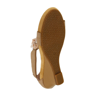 Patrizia Harlequin Multi wedge sandal in Beige Multi, outsole view