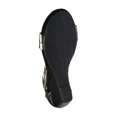 Patrizia Harlequin floral wedge sandal in Pewter, outsole view