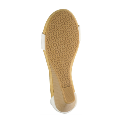 Patrizia Harlequin floral wedge sandal in White, outsole view