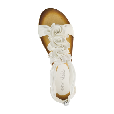 Patrizia Harlequin floral wedge sandal in White, top view