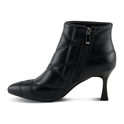 Patrizia Theana women's black quilted ankle boot, inner side profile view