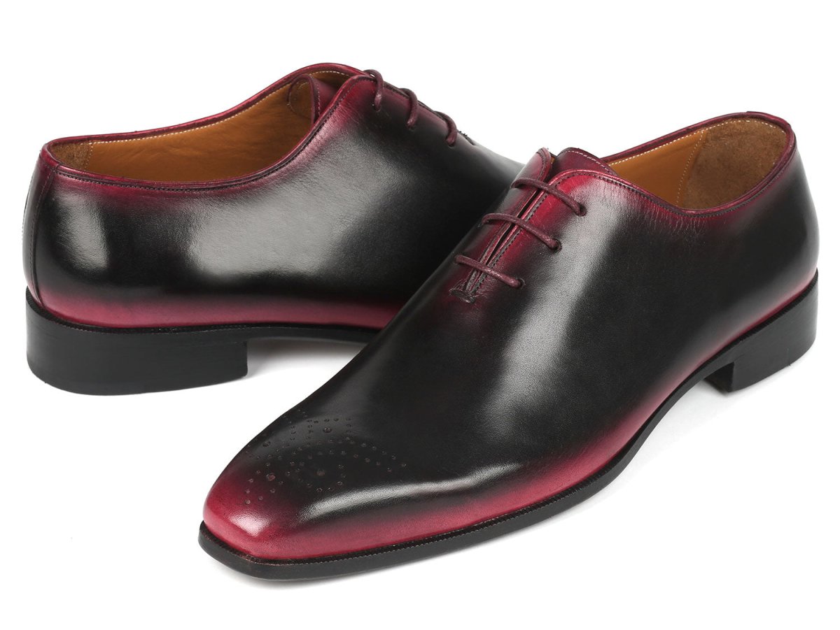 Paul Parkman Black and Red Men's Oxford Shoes