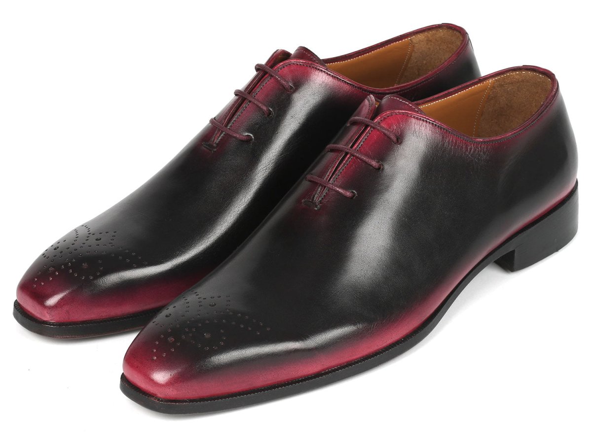 Paul Parkman Black and Red Men's Oxford Shoes