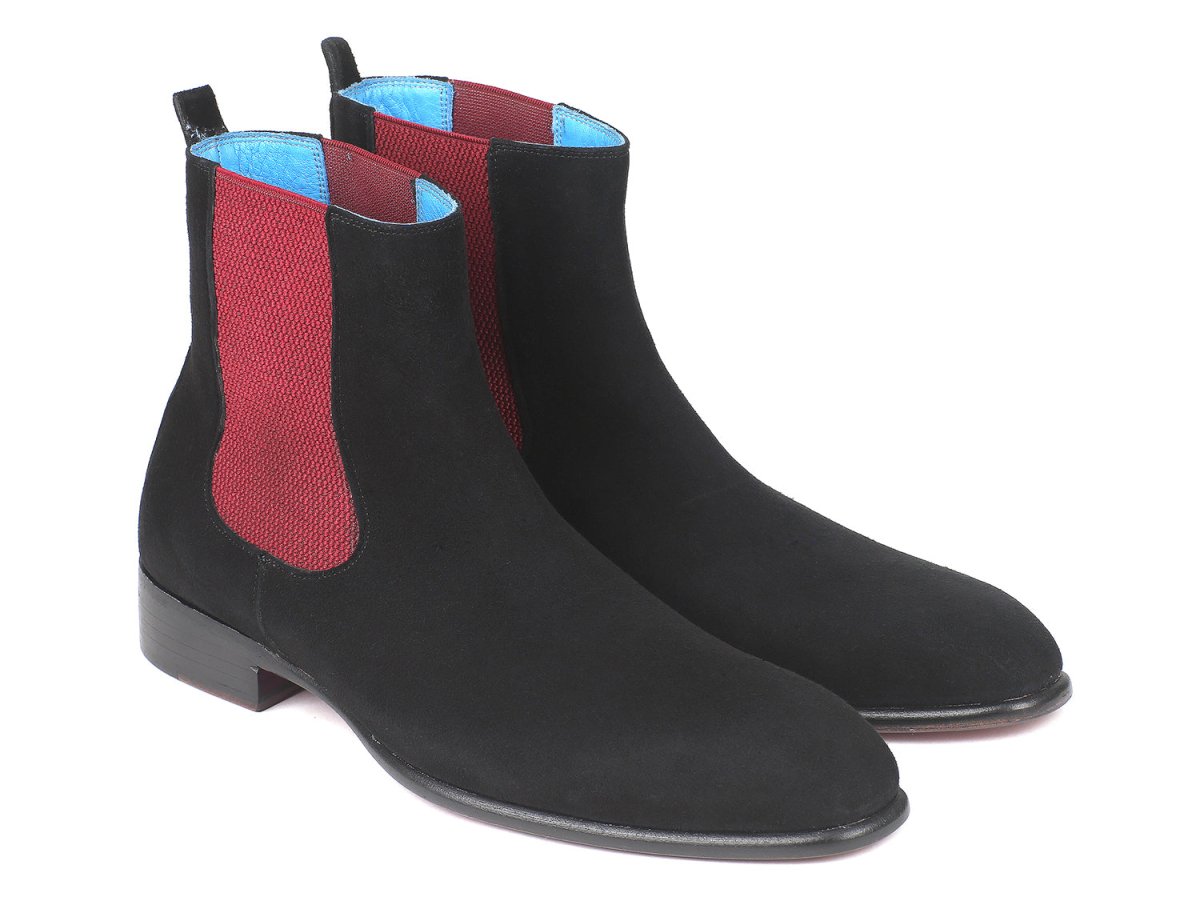 Paul Parkman Black Suede Chelsea Boots (IDSD841BLK)