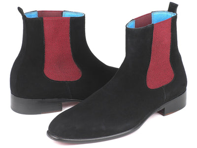 Paul Parkman Black Suede Chelsea Boots (IDSD841BLK)
