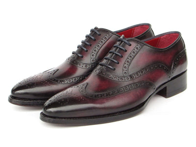 Paul Parkman Bordeaux Burnished Goodyear Welted Wingtip Oxford Shoes