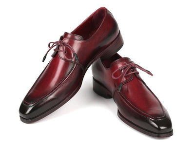 Paul Parkman Bordeaux Leather Apron Derby Shoes For Men (ID13BRD92)