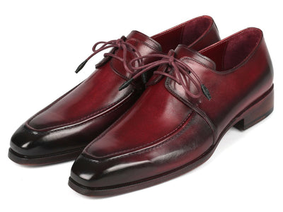 Paul Parkman Bordeaux Leather Apron Derby Shoes For Men (ID13BRD92)