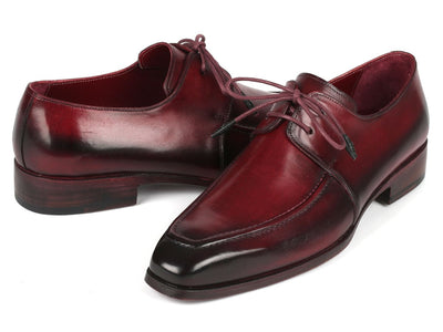 Paul Parkman Bordeaux Leather Apron Derby Shoes For Men (ID13BRD92)
