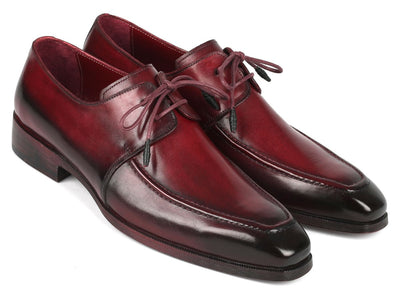 Paul Parkman Bordeaux Leather Apron Derby Shoes For Men (ID13BRD92)