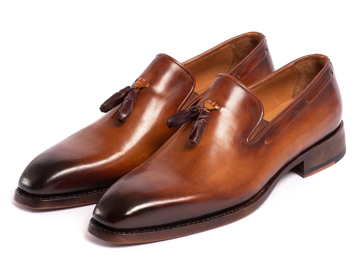 Paul Parkman Brown Goodyear Welted Tassel Loafers (ID51TS - BRW)