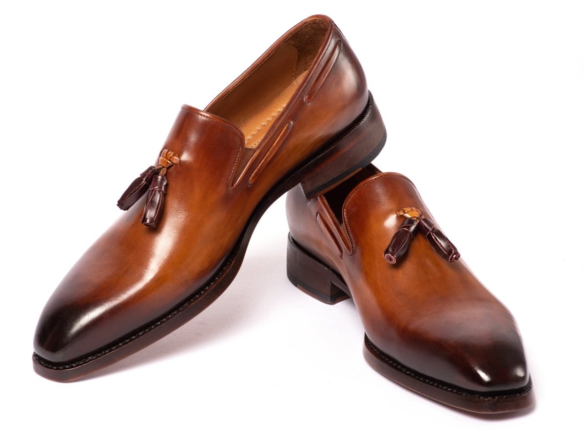 Paul Parkman Brown Goodyear Welted Tassel Loafers (ID51TS - BRW)