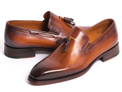 Paul Parkman Brown Goodyear Welted Tassel Loafers (ID51TS - BRW)