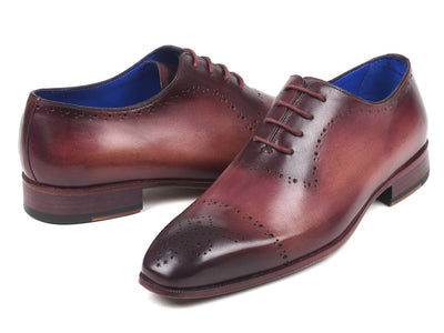 Paul Parkman Burgundy Hand Painted Classic Brogues (IDZLS35BUR)