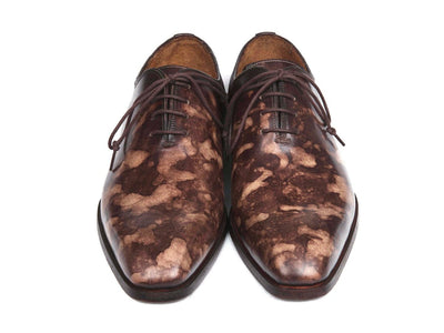 Paul Parkman Camouflage Hand - Painted Wholecut Oxfords Brown (IDCM37BRW)