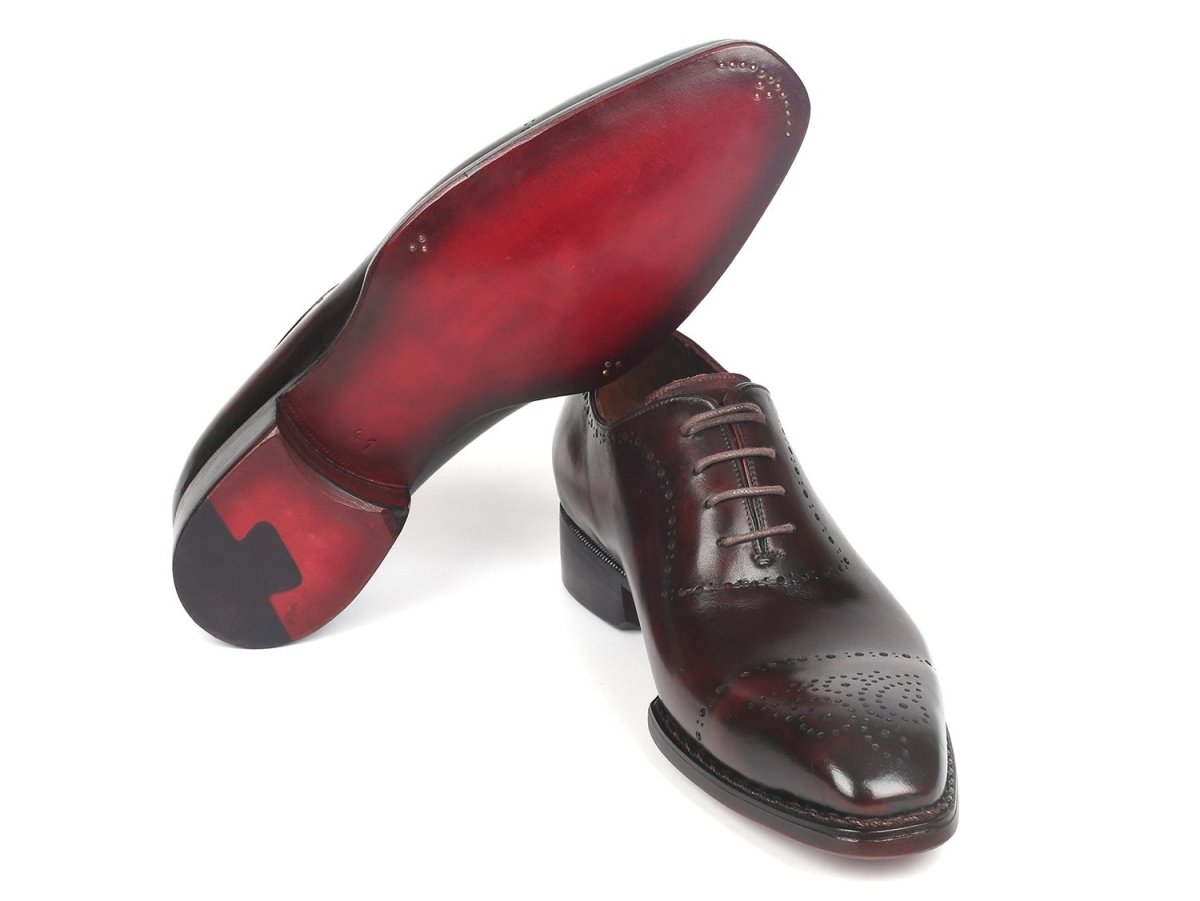 Paul Parkman Dark Bordeaux Goodyear Welted Oxfords (ID56BRD83)