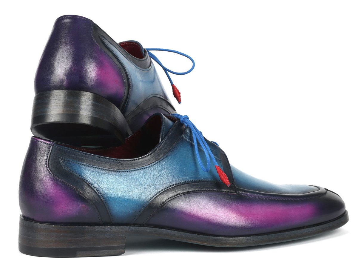 Paul Parkman Ghillie Lacing Blue and Purple Dress Shoes (IDGU568BLP)