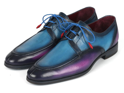 Paul Parkman Ghillie Lacing Blue and Purple Dress Shoes (IDGU568BLP)