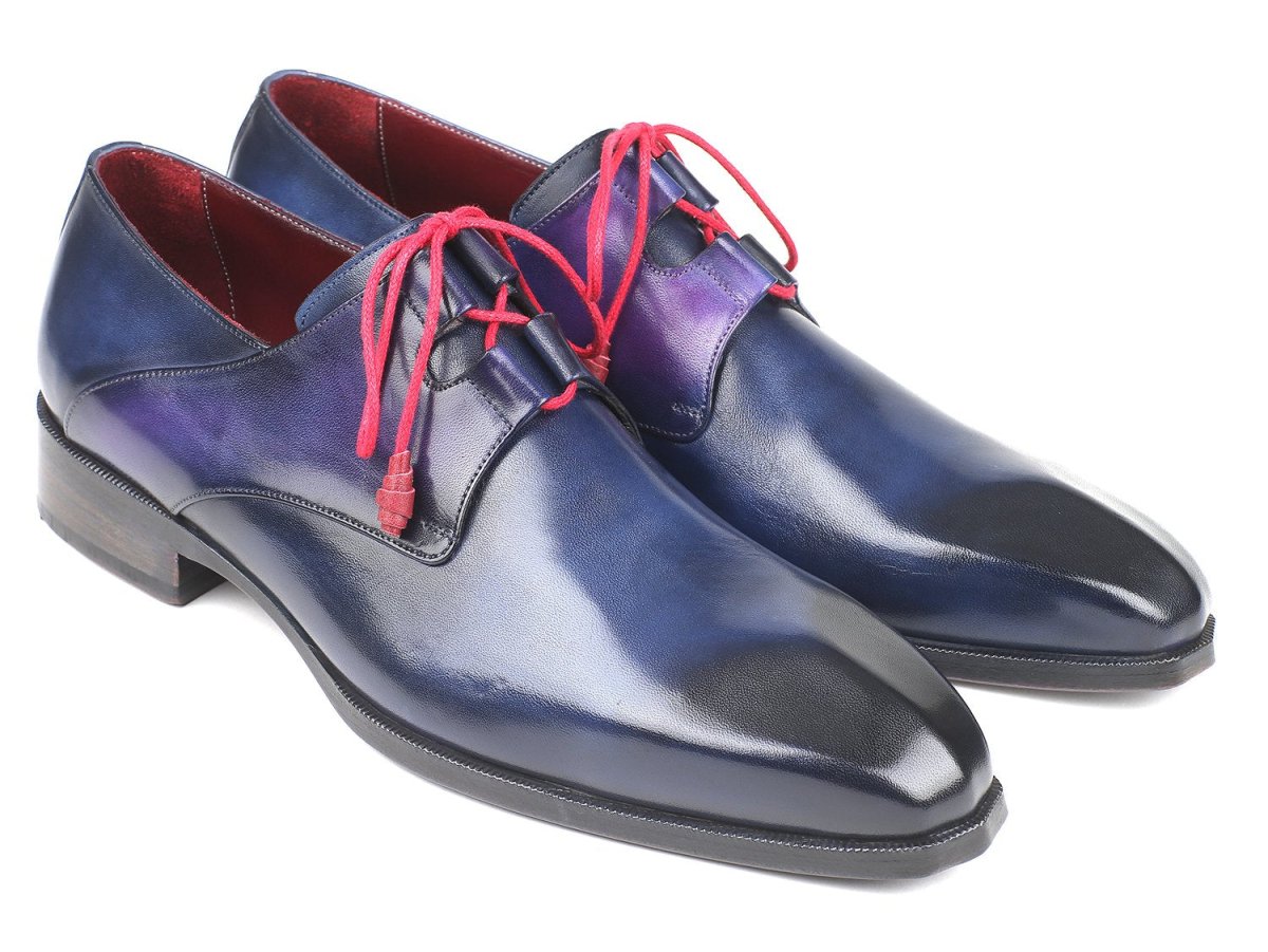 Paul Parkman Ghillie Lacing Blue Dress Shoes (IDGT511BLU)