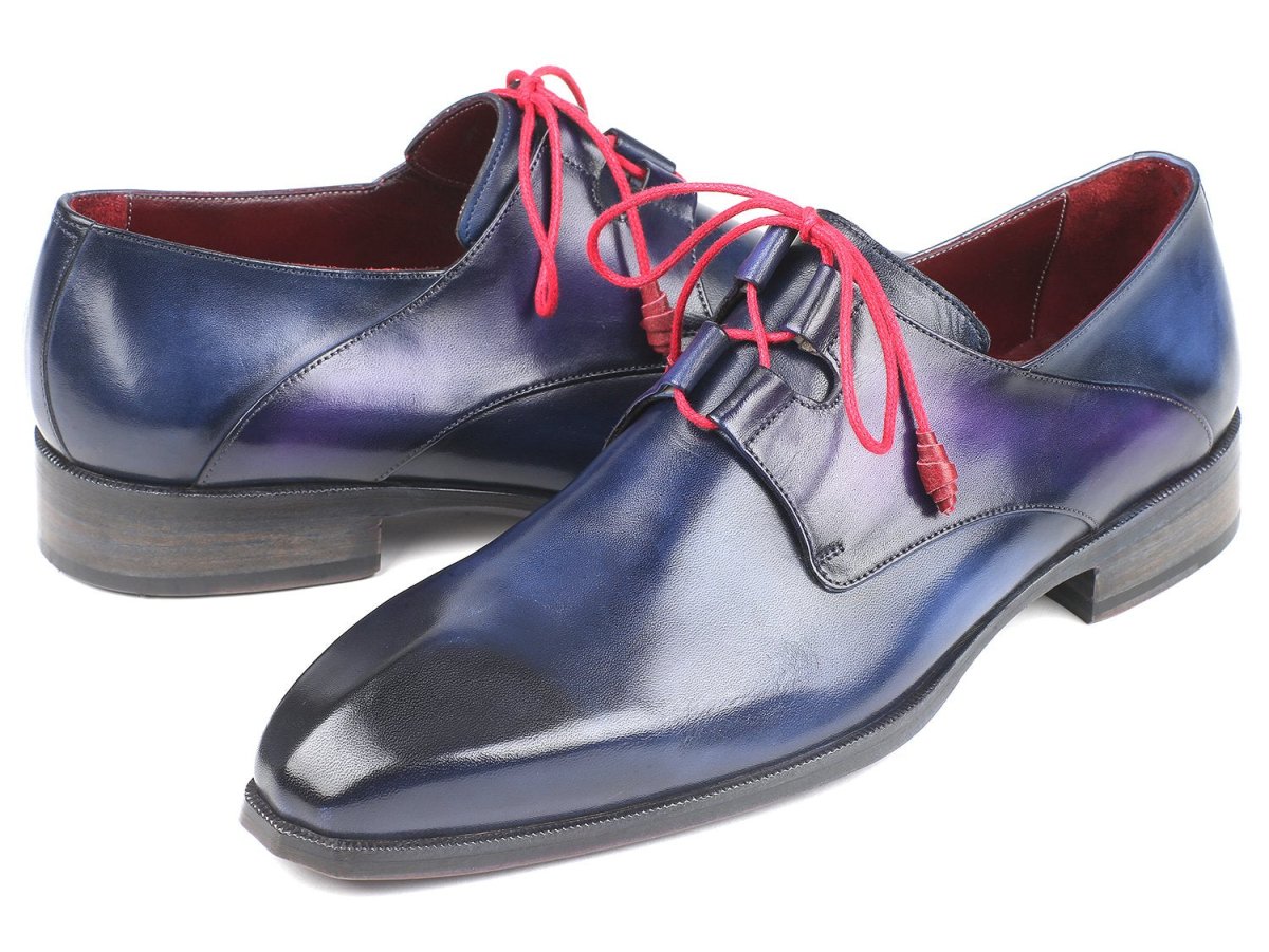 Paul Parkman Ghillie Lacing Blue Dress Shoes (IDGT511BLU)