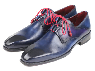Paul Parkman Ghillie Lacing Blue Dress Shoes (IDGT511BLU)