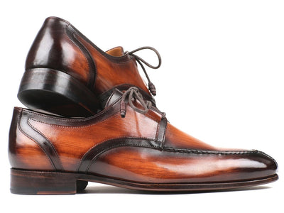 Paul Parkman Ghillie Lacing Brown Burnished Dress Shoes (IDGU567BRW)