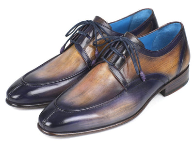 Paul Parkman Ghillie Lacing Camel and Purple Dress Shoes (IDGU566PRP)