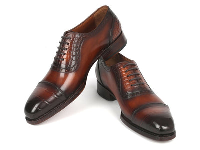 Paul Parkman Goodyear Welted Cap Toe Oxfords Brown (ID9482 BRW)