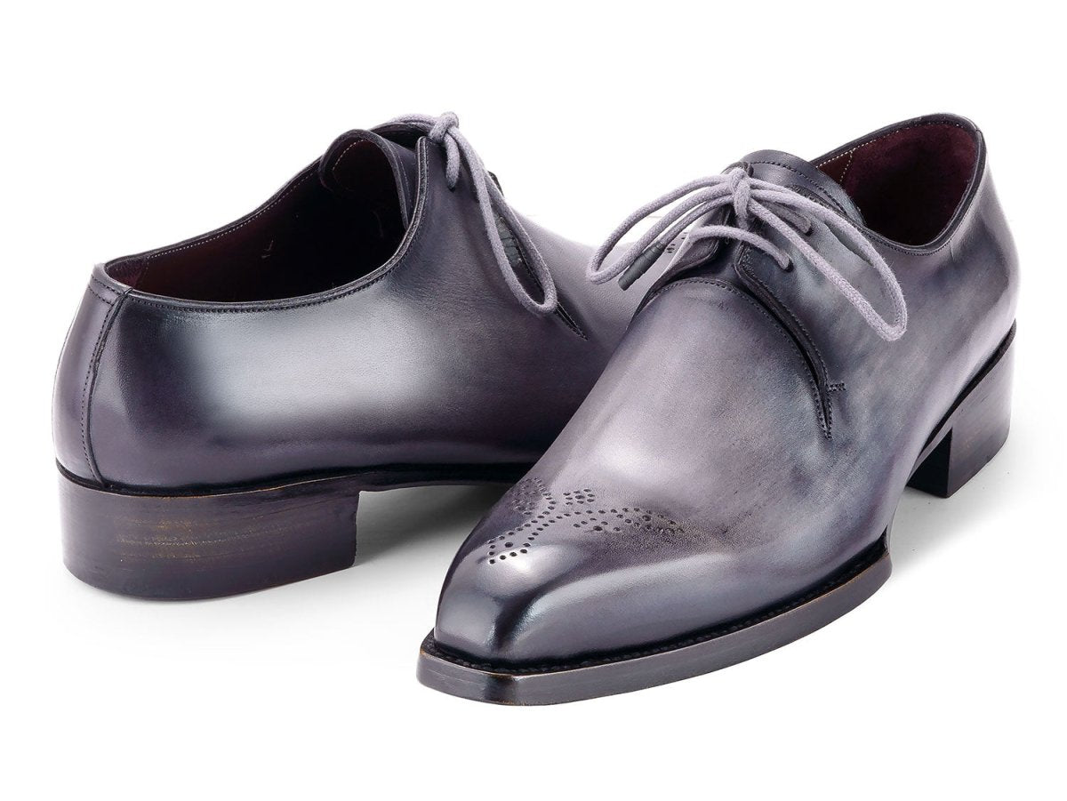 Paul Parkman Goodyear Welted Derby Shoes Gray (ID468S78)